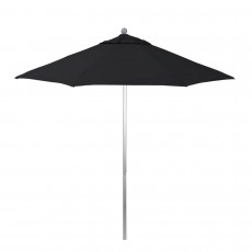 California Umbrella Venture Series ALTO908002-5408 Commercial Patio Umbrella, 9ft, Aluminum Pole with Push Lift and Fiberglass Ribs, Sunbrella 1A Black Fabric
