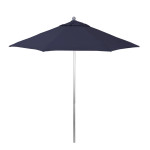 California Umbrella Venture Series ALTO908002-5439 Commercial Patio Umbrella, 9ft, Aluminum Pole with Push Lift and Fiberglass Ribs, Sunbrella 1A Navy Blue Fabric