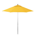 California Umbrella Venture Series ALTO908002-5457 Commercial Patio Umbrella, 9ft, Aluminum Pole with Push Lift and Fiberglass Ribs, Sunbrella 1A Sunflower Yellow Fabric