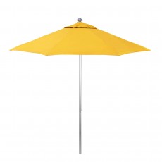 California Umbrella Venture Series ALTO908002-5457 Commercial Patio Umbrella, 9ft, Aluminum Pole with Push Lift and Fiberglass Ribs, Sunbrella 1A Sunflower Yellow Fabric