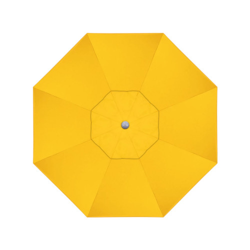 California Umbrella Venture Series ALTO908002-5457 Commercial Patio Umbrella, 9ft, Aluminum Pole with Push Lift and Fiberglass Ribs, Sunbrella 1A Sunflower Yellow Fabric