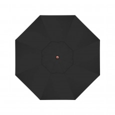 California Umbrella Venture Series ALTO908202-5408 Commercial Patio Umbrella, 9ft, Natural Oak Aluminum Pole with Push Lift and Fiberglass Ribs, Sunbrella 1A Black Fabric