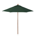 California Umbrella Venture Series ALTO908202-5446 Commercial Patio Umbrella, 9ft, Natural Oak Aluminum Pole with Push Lift and Fiberglass Ribs, Sunbrella 1A Forest Green Fabric