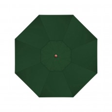 California Umbrella Venture Series ALTO908202-5446 Commercial Patio Umbrella, 9ft, Natural Oak Aluminum Pole with Push Lift and Fiberglass Ribs, Sunbrella 1A Forest Green Fabric