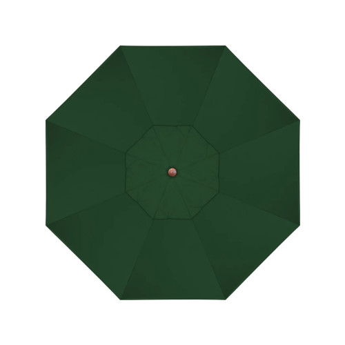 California Umbrella Venture Series ALTO908202-5446 Commercial Patio Umbrella, 9ft, Natural Oak Aluminum Pole with Push Lift and Fiberglass Ribs, Sunbrella 1A Forest Green Fabric