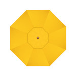 California Umbrella Venture Series ALTO908202-5457 Commercial Patio Umbrella, 9ft, Natural Oak Aluminum Pole with Push Lift and Fiberglass Ribs, Sunbrella 1A Sunflower Yellow Fabric