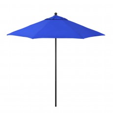 California Umbrella Venture Series ALTO908302-5401 Commercial Patio Umbrella, 9ft, Black Aluminum Pole with Push Lift and Fiberglass Ribs, Sunbrella 1A Pacific Blue Fabric