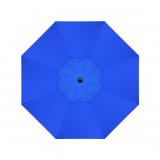 California Umbrella Venture Series ALTO908302-5401 Commercial Patio Umbrella, 9ft, Black Aluminum Pole with Push Lift and Fiberglass Ribs, Sunbrella 1A Pacific Blue Fabric