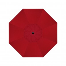 California Umbrella Venture Series ALTO908002-5403 Commercial Patio Umbrella, 9ft, Black Aluminum Pole with Push Lift and Fiberglass Ribs, Sunbrella 2A Jockey Red Fabric