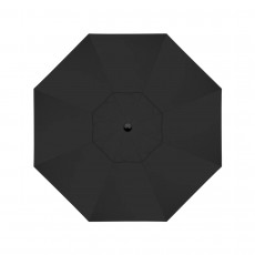 California Umbrella Venture Series ALTO908302-5408 Commercial Patio Umbrella, 9ft,  Black Aluminum Pole with Push Lift and Fiberglass Ribs, Sunbrella 1A Black Fabric