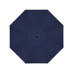 California Umbrella Venture Series ALTO908302-5439 Commercial Patio Umbrella, 9ft, Black Aluminum Pole with Push Lift and Fiberglass Ribs, Sunbrella 1A Navy Blue Fabric