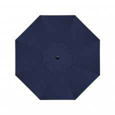California Umbrella Venture Series ALTO908302-5439 Commercial Patio Umbrella, 9ft, Black Aluminum Pole with Push Lift and Fiberglass Ribs, Sunbrella 1A Navy Blue Fabric