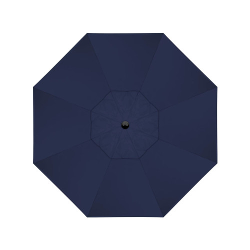 California Umbrella Venture Series ALTO908302-5439 Commercial Patio Umbrella, 9ft, Black Aluminum Pole with Push Lift and Fiberglass Ribs, Sunbrella 1A Navy Blue Fabric