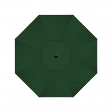California Umbrella Venture Series ALTO908302-5446 Commercial Patio Umbrella, 9ft, Black Aluminum Pole with Push Lift and Fiberglass Ribs, Sunbrella 1A  Forest Green Fabric