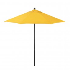 California Umbrella Venture Series ALTO908302-5457 Commercial Patio Umbrella, 9ft, Black Aluminum Pole with Push Lift and Fiberglass Ribs, Sunbrella 1A Sunflower Yellow Fabric