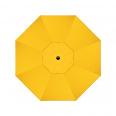 California Umbrella Venture Series ALTO908302-5457 Commercial Patio Umbrella, 9ft, Black Aluminum Pole with Push Lift and Fiberglass Ribs, Sunbrella 1A Sunflower Yellow Fabric