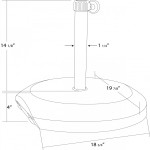 California CFMT172-BLACK Patio Umbrella Stand, (75)lb(s) Round, Steel Cover With Concrete Filling, Black