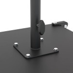 California CRL070-BLACK Patio Umbrella Base, (70)lb(s), Galvanized steel Plate with 12 inch Base Tube, Add-on Wheels, Black