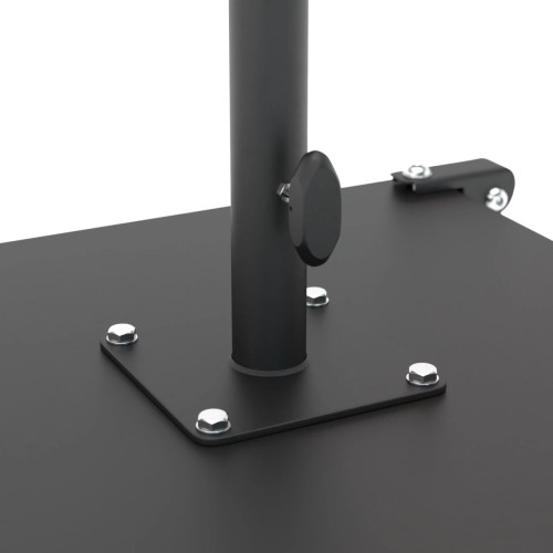 California CRL070-BLACK Patio Umbrella Base, (70)lb(s), Galvanized steel Plate with 12 inch Base Tube, Add-on Wheels, Black
