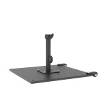 California CRL070-BLACK Patio Umbrella Base, (70)lb(s), Galvanized steel Plate with 12 inch Base Tube, Add-on Wheels, Black