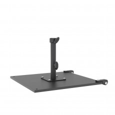 California CRL070-BLACK Patio Umbrella Base, (70)lb(s), Galvanized steel Plate with 12 inch Base Tube, Add-on Wheels, Black