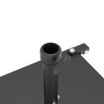 California CRL070-BLACK Patio Umbrella Base, (70)lb(s), Galvanized steel Plate with 12 inch Base Tube, Add-on Wheels, Black