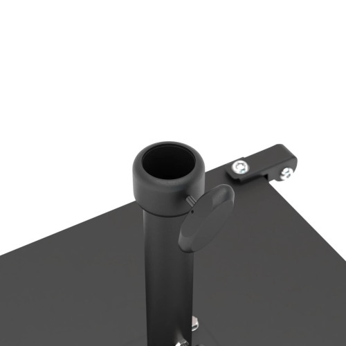 California CRL070-BLACK Patio Umbrella Base, (70)lb(s), Galvanized steel Plate with 12 inch Base Tube, Add-on Wheels, Black
