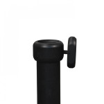 California CRL100-BLACK Patio Umbrella Base, (100)lb(s), Galvanized Steel Plate with 24 inch Base Tube, Add-on Wheels, Black