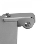 California CRL100 Patio Umbrella Base, (100)lb(s), Galvanized Steel Plate with 24 inch Base Tube, Add-on Wheels, Silver Anodized