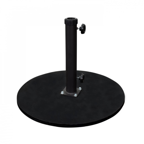 California CRLY903-BLACK Commercial Cast Iron Patio Umbrella Base, (95)lb(s), Round, Black