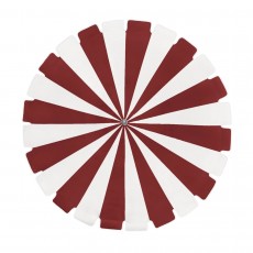 California SMPT852174PD-0403 Pagoda Umbrella, 8.5ft, Matted White Aluminum Pole Push Lift System and Two Toned Canopy, Sunbrella 1A Jockey Red and Natural Fabric