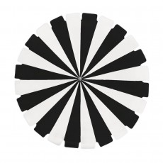 California SMPT852174PD-0408 Pagoda Umbrella, 8.5ft, Matted White Aluminum Pole Push Lift System and Two Toned Canopy, Sunbrella 1A Black and Natural Fabric