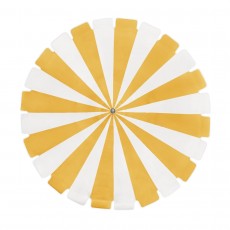 California SMPT852174PD-0457 Pagoda Umbrella, 8.5ft, Matted White Aluminum Pole Push Lift System and Two Toned Canopy, Sunbrella 1A Sunflower Yellow and Natural Fabric