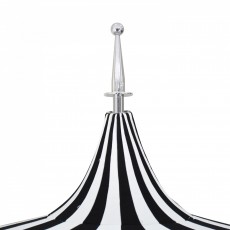 California SMPT852174PD-0401 Pagoda Umbrella, 8.5ft, Matted White Aluminum Pole Push Lift System and Two Toned Canopy, Sunbrella 1A Pacific Blue and Natural Fabric