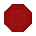 California Umbrella Madera Series STAF118202-5403-DWV Commercial Patio Umbrella, 11ft, Silmulation Oak Sturdy Aluminum Pole with Pulley Lift and Fiberglass Ribs, Sunbrella 2A Jockey Red Fabric