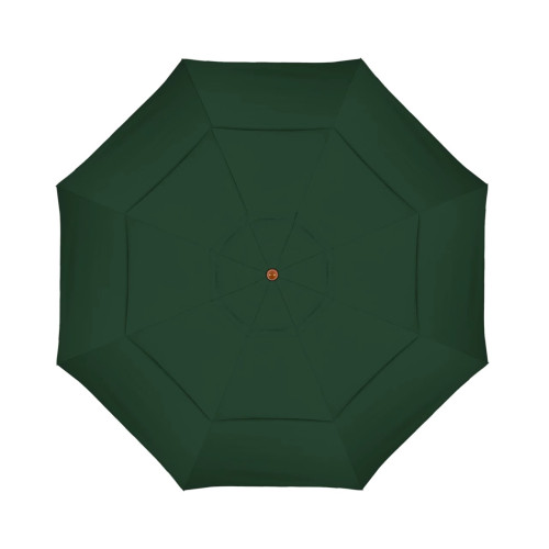 California Umbrella Madera Series STAF118202-5439-DWV Commercial Patio Umbrella, 11ft, Silmulation Oak Sturdy Aluminum Pole with Pulley Lift and Fiberglass Ribs, Sunbrella 1A Forest Green Fabric