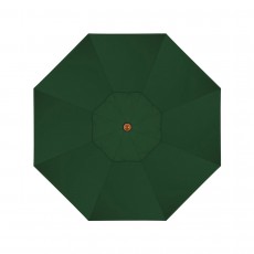 California Umbrella Madera Series STAF908202-5446 Commercial Patio Umbrella, 9ft, Silmulation Oak Sturdy Aluminum Pole with Deluxe Pulley Lift and Fiberglass Ribs, Sunbrella 1A Forest Green Fabric