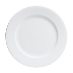 Cameo 210-101 Imperial Plate, Round, Rim, Ceramic, White, Vitrified Glaze, 10-1/4(w) x 10-1/4(d) x 1(h) inch, 24 each