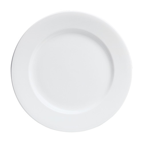 Cameo 210-101 Imperial Plate, Round, Rim, Ceramic, White, Vitrified Glaze, 10-1/4(w) x 10-1/4(d) x 1(h) inch, 24 each