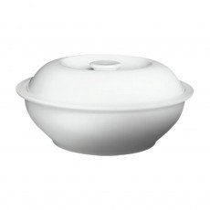Cameo 210-214 Imperial Casserole with Lid, 67oz, Round, White, Ceramic, 10-3/4(w) x 10-3/4(d) x 5(h) inch, 6 each