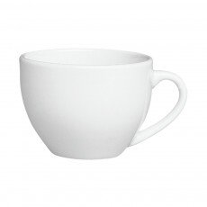Cameo 210-49C 6oz Imperial White Ceramic Tea Cup with Handle, 3 inch, 72 each