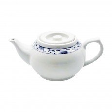 Cameo 255-16PL Blue Lotus Ceramic Tea Pot, 32oz,12 each