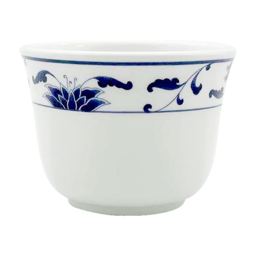 Cameo 255-29 Blue Lotus Tea Cup, 5oz, White/Blue Ceramic - 72 each