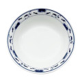 Cameo 255-41 Blue Lotus Round Sauce Dish, 3oz, 3-3/4 inch, White/Blue Ceramic - 240 each