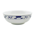 Cameo 255-84 Blue Lotus Soup Bowl, 88oz, Round, White/Blue, Ceramic, Vitrified Glaze, 9-1/4(w) x 9-1/4(d) x 4(h) inch, 12 each