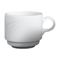Cameo 301-80C Bostonian White Ceramic Tall Cup, 8oz, 3-2/8(W) x 2-2/8(H) inch, 36 each