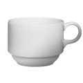 Cameo 610-80C Dynasty Tea/Coffee Cup, 8oz, White Ceramic, Stackable - 36 each