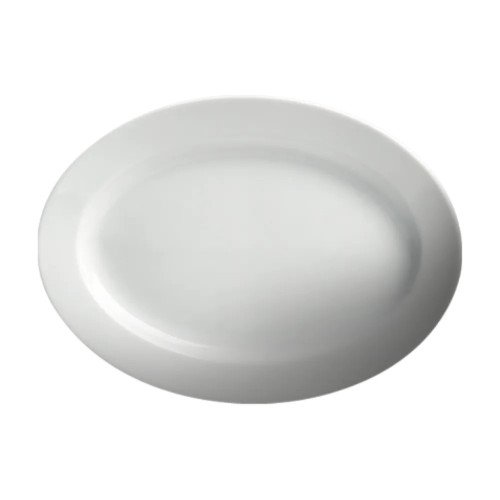 Cameo 610-103 Dynasty Platter, Oval, Ceramic, White, 10-1/2(w) x 7-1/2(d) x 1(h) inch, 24 each