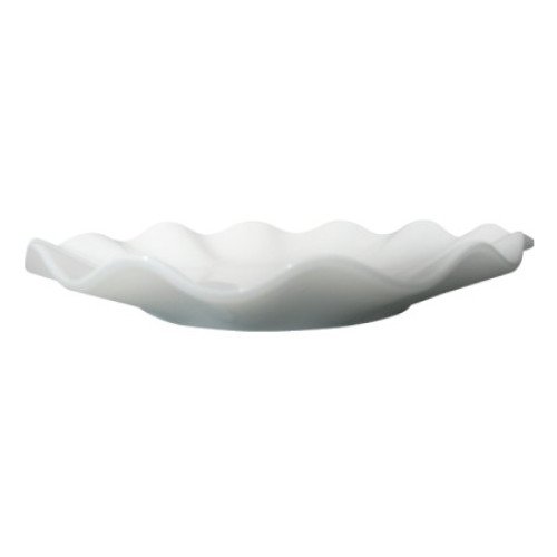 Cameo 700-101 Round Embossed Wary Platter, 10 inch, White Ceramic -  12 each