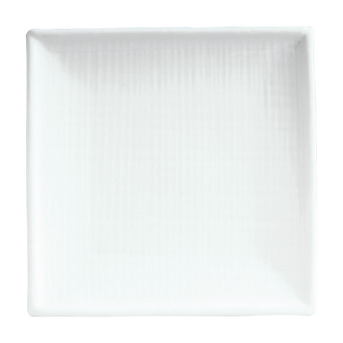 Cameo 700-101N Square Embossed Coupe Plate, 11-3/4 inch, White Ceramic – 12 each